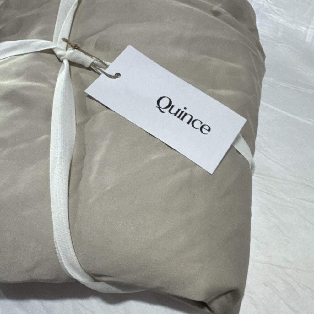 NWT Quince Bamboo Sand Duvet Cover Size Full / Queen MSRP 99 Organic - Picture 5 of 5